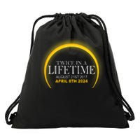 Twice In Lifetime 2024 Solar Eclipse Drawstring Bag