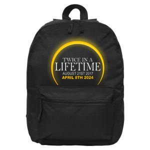 Twice In Lifetime 2024 Solar Eclipse 16 in Basic Backpack