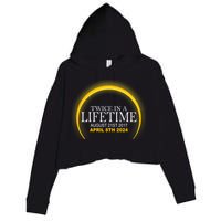 Twice In Lifetime 2024 Solar Eclipse Crop Fleece Hoodie