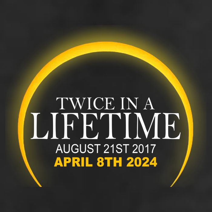Twice In Lifetime 2024 Solar Eclipse Crop Fleece Hoodie