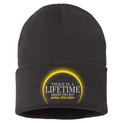 Twice In Lifetime 2024 Solar Eclipse Sustainable Knit Beanie