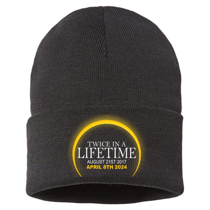 Twice In Lifetime 2024 Solar Eclipse Sustainable Knit Beanie