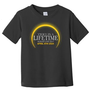 Twice In Lifetime 2024 Solar Eclipse Toddler T-Shirt