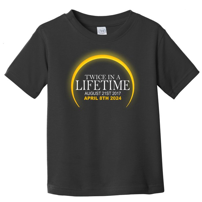 Twice In Lifetime 2024 Solar Eclipse Toddler T-Shirt