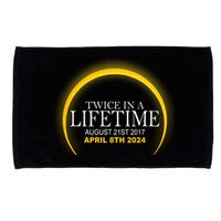 Twice In Lifetime 2024 Solar Eclipse Microfiber Hand Towel