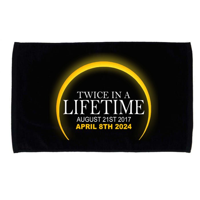 Twice In Lifetime 2024 Solar Eclipse Microfiber Hand Towel