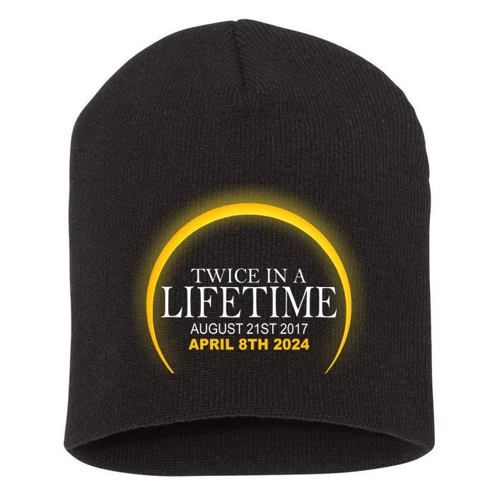 Twice In Lifetime 2024 Solar Eclipse Short Acrylic Beanie