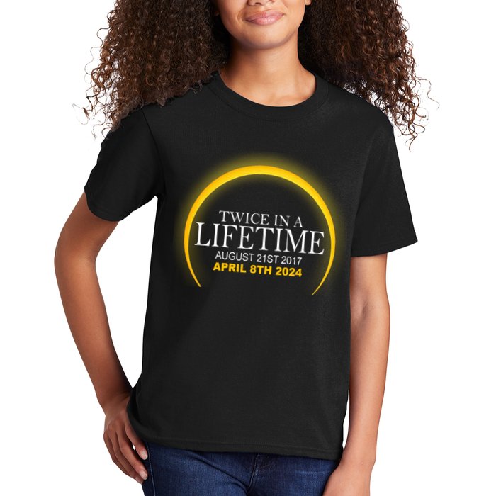 Twice In Lifetime 2024 Solar Eclipse Kids T-Shirt