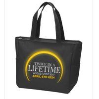 Twice In Lifetime 2024 Solar Eclipse Zip Tote Bag