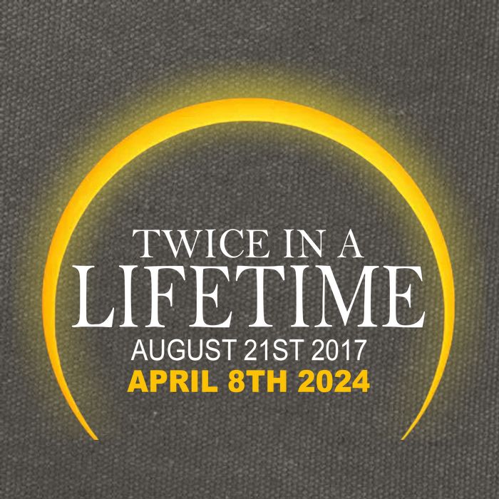 Twice In Lifetime 2024 Solar Eclipse Cotton Canvas Backpack