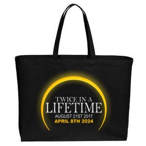 Twice In Lifetime 2024 Solar Eclipse Cotton Canvas Jumbo Tote