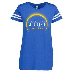 Twice In Lifetime 2024 Solar Eclipse Enza Ladies Jersey Football T-Shirt