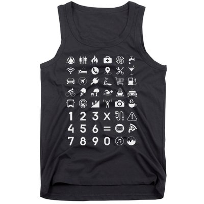 Travel Icon Language Translation Guide Design Tank Top