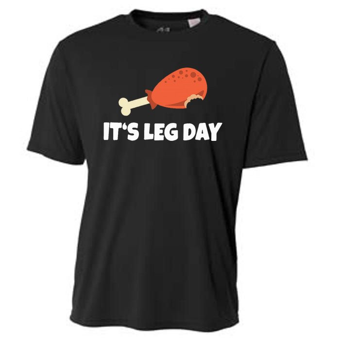 Turkey ItS Leg Day Thanksgiving Workout Cooling Performance Crew T-Shirt