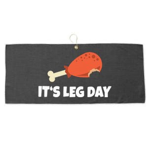 Turkey ItS Leg Day Thanksgiving Workout Large Microfiber Waffle Golf Towel