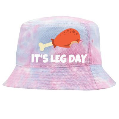 Turkey ItS Leg Day Thanksgiving Workout Tie-Dyed Bucket Hat