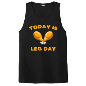 Today is Leg Day Thanksgiving Funny Turkey Trot Gift PosiCharge Competitor Tank