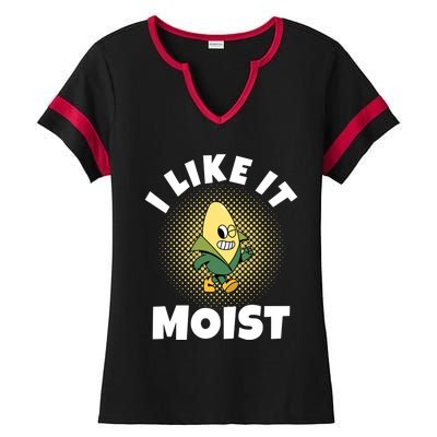 Thanksgiving I Like It Moist Corn Gift Ladies Halftime Notch Neck Tee