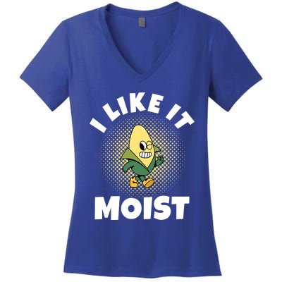 Thanksgiving I Like It Moist Corn Gift Women's V-Neck T-Shirt