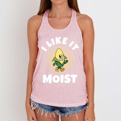 Thanksgiving I Like It Moist Corn Gift Women's Knotted Racerback Tank