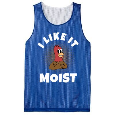 Thanksgiving I Like It Moist Turkey Gift Mesh Reversible Basketball Jersey Tank