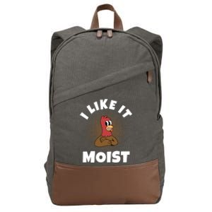 Thanksgiving I Like It Moist Turkey Gift Cotton Canvas Backpack