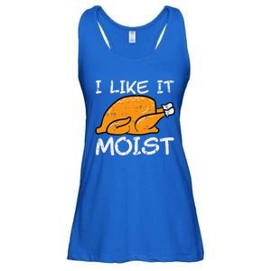 Turkey I Like It Moist Funny Thanksgiving Ladies Essential Flowy Tank