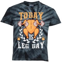 Today is Leg Day Unique Thanksgiving Turkey Workout Gift Kids Tie-Dye T-Shirt