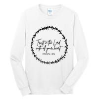 Trust In Lord Easter Christian All Your Heart Floral Cross Tall Long Sleeve T-Shirt