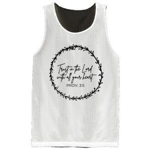 Trust In Lord Easter Christian All Your Heart Floral Cross Mesh Reversible Basketball Jersey Tank