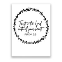 Trust In Lord Easter Christian All Your Heart Floral Cross Poster