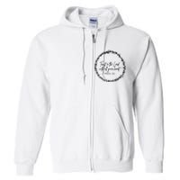 Trust In Lord Easter Christian All Your Heart Floral Cross Full Zip Hoodie