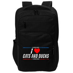 Trump I Love Cats And Ducks Funny Impact Tech Backpack