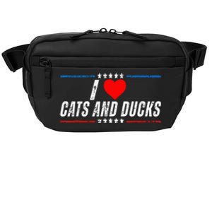 Trump I Love Cats And Ducks Funny Crossbody Pack