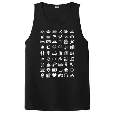 Travel Icon Language Travelling PosiCharge Competitor Tank