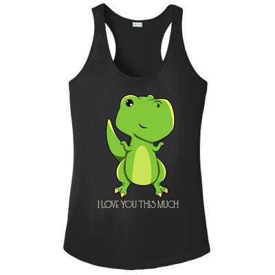 TRex I Love You This Much Kawaii Anime Japanese Ladies PosiCharge Competitor Racerback Tank