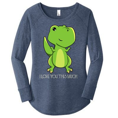 TRex I Love You This Much Kawaii Anime Japanese Women's Perfect Tri Tunic Long Sleeve Shirt