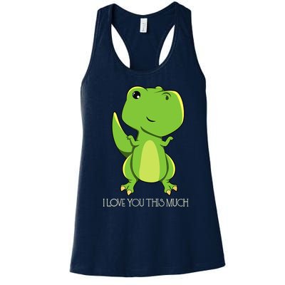 TRex I Love You This Much Kawaii Anime Japanese Women's Racerback Tank