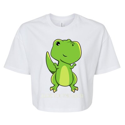 TRex I Love You This Much Kawaii Anime Japanese Bella+Canvas Jersey Crop Tee