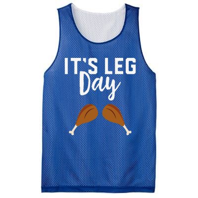 Turkey Its Leg Day Workout Gift Funny Thanksgiving Mesh Reversible Basketball Jersey Tank