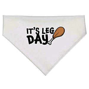 Turkey It's Leg Day Gift Workout Funny Thanksgiving Gift USA-Made Doggie Bandana