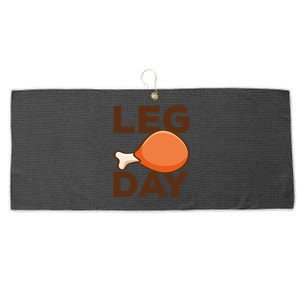 Turkey It's Leg Day Cool Gift Workout Gift Funny Thanksgiving Meaningful Gift Large Microfiber Waffle Golf Towel