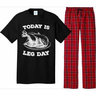 Turkey It's Leg Day Gift Workout Gift Funny Thanksgiving Gift Pajama Set