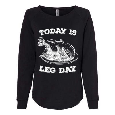 Turkey It's Leg Day Gift Workout Gift Funny Thanksgiving Gift Womens California Wash Sweatshirt