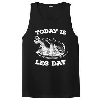 Turkey It's Leg Day Gift Workout Gift Funny Thanksgiving Gift PosiCharge Competitor Tank