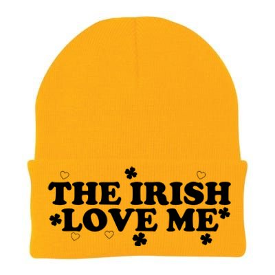 The Irish Love Me St Patricks Day Lucky Shamrock Knit Cap Winter Beanie