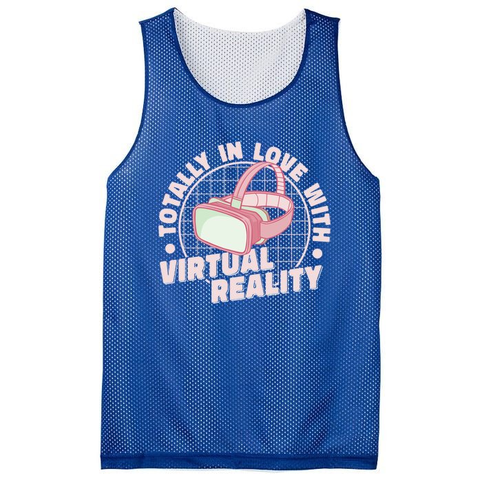 Totally In Love With Virtual Reality Vr Gamer Video Games Gift Mesh Reversible Basketball Jersey Tank