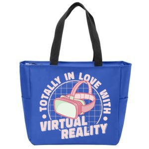 Totally In Love With Virtual Reality Vr Gamer Video Games Gift Zip Tote Bag