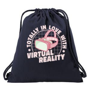 Totally In Love With Virtual Reality Vr Gamer Video Games Gift Drawstring Bag