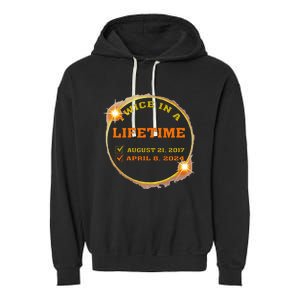 Twice In Lifetime 2024 Solar Eclipse Garment-Dyed Fleece Hoodie